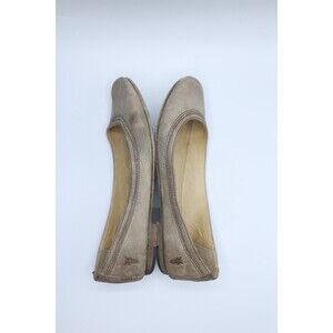 Frye Carson Ballet Flats Slip On Comfort Round Toe Taupe Leather Women's Sz 7M
